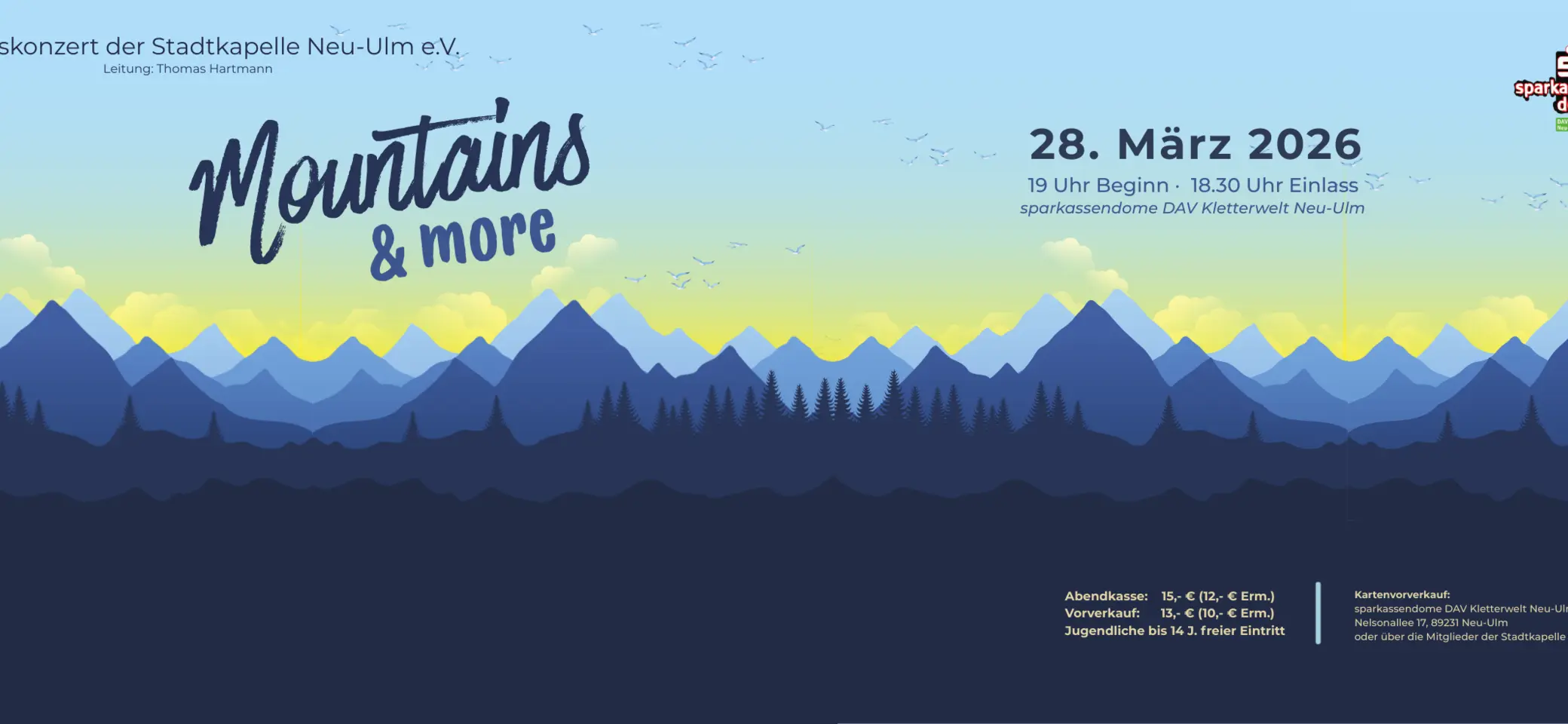 Konzert Kletterhalle | © Stadtkapelle Neu-Ulm/DAV Neu-Ulm