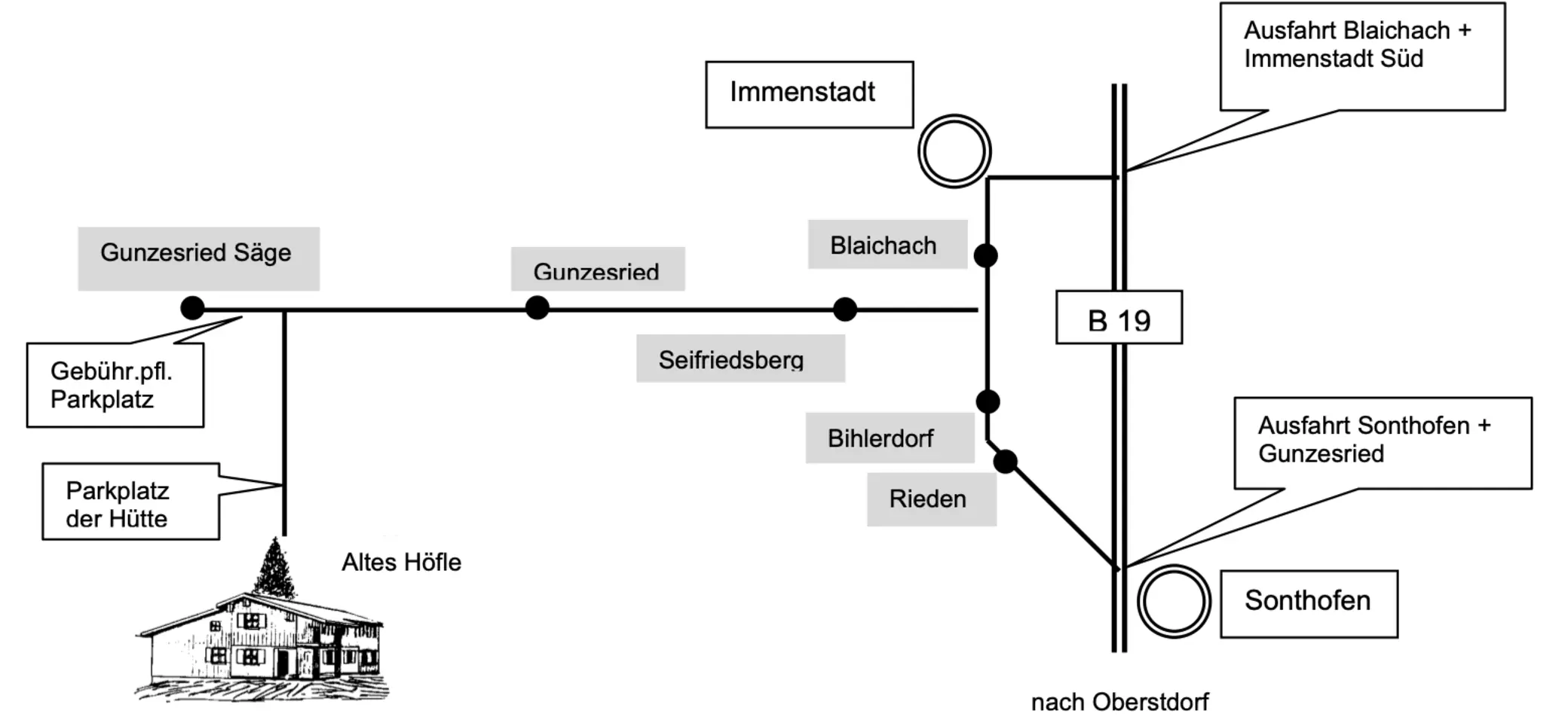 Anfahrtsskizze | © DAV Neu-Ulm